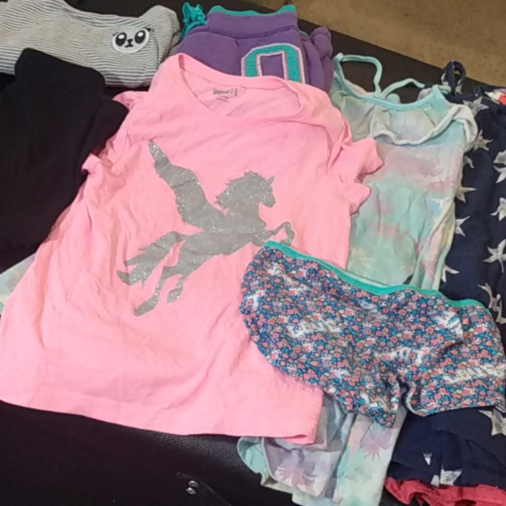 8 piece lot of 7-8 year girls dresses and more